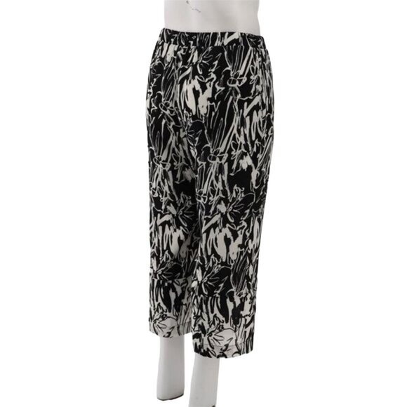 NWT TRUTH + STYLE PRINTED WOVEN CROPPED PANTS BLACK & WHITE XL - Picture 5 of 13